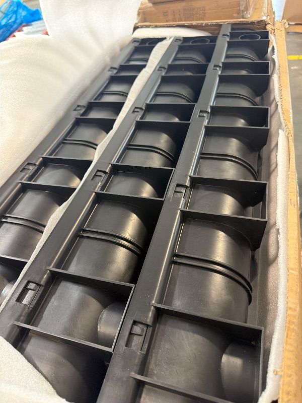 Photo 1 of  VEVOR Trench Drain System, Channel Drain with Plastic Grate, 5.9x5.1-Inch HDPE Drainage Trench, Black Plastic Garage Floor Drain, 3x39 Trench Drain Grate, with 3 End Caps, for Garden, Driveway-3 Pack
