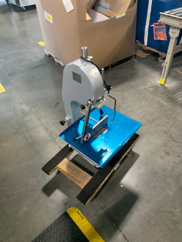 Photo 1 of ***STOCK PHOTO IS A SIMILAR ITEM*** Commercial Electric Meat Bandsaw, 1500W Stainless Steel Countertop Bone Sawing Machine, Workbeach 19.3" x 15", 0.16-7.9 Inch Cutting Thickness, Frozen Meat Cutter with 6 Blades for Rib Pork Beef
