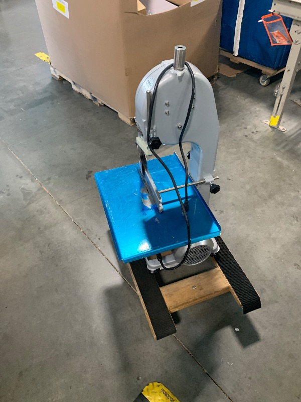 Photo 1 of ***STOCK PHOTO IS A SIMILAR ITEM*** Commercial Electric Meat Bandsaw, 1500W Stainless Steel Countertop Bone Sawing Machine, Workbeach 19.3" x 15", 0.16-7.9 Inch Cutting Thickness, Frozen Meat Cutter with 6 Blades for Rib Pork Beef