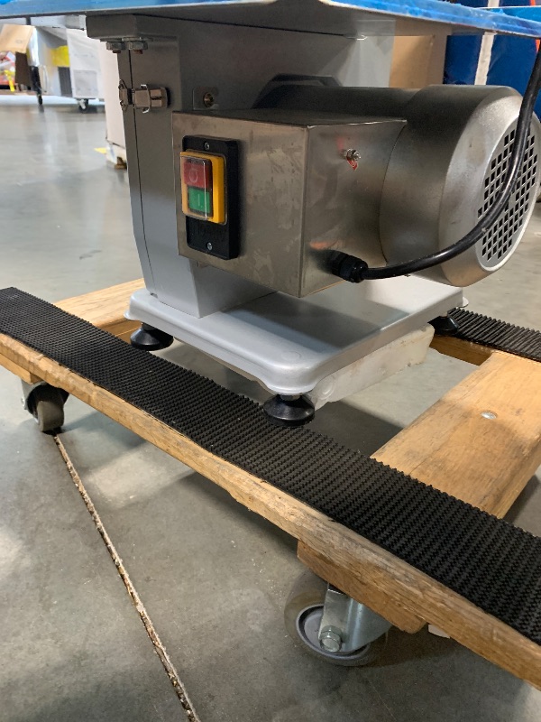 Photo 1 of ***STOCK PHOTO IS A SIMILAR ITEM*** Commercial Electric Meat Bandsaw, 1500W Stainless Steel Countertop Bone Sawing Machine, Workbeach 19.3" x 15", 0.16-7.9 Inch Cutting Thickness, Frozen Meat Cutter with 6 Blades for Rib Pork Beef