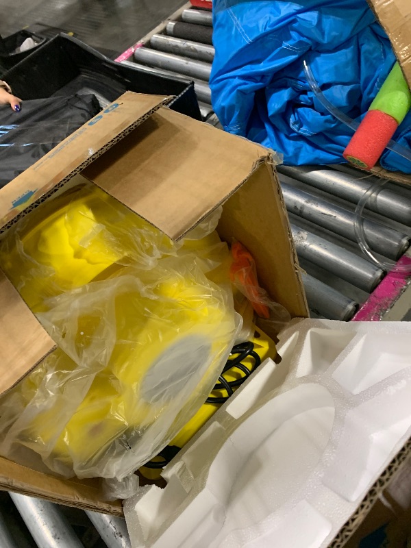 Photo 1 of ***DAMAGED PACKAGING*** GYMMALL Inflatable Bounce House Double Water Slide with 620 W Blower, Blow up 12-in-1 Waterslide Park Bouncy Castle Outdoor and Indoor, Bouncer House with Large Pool, Climbing Wall and Obstacle Course