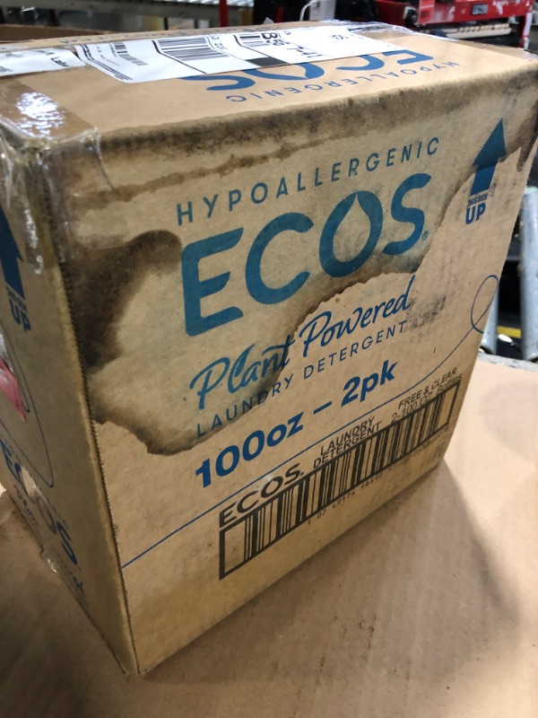Photo 1 of ****ONLY ONE AND USED****ECOS Laundry Detergent Liquid, 200 Loads - Dermatologist Tested Laundry Soap - Hypoallergenic, EPA Safer Choice Certified, Plant-Powered, Free & Clear, 100 Fl Oz (Pack of 2)