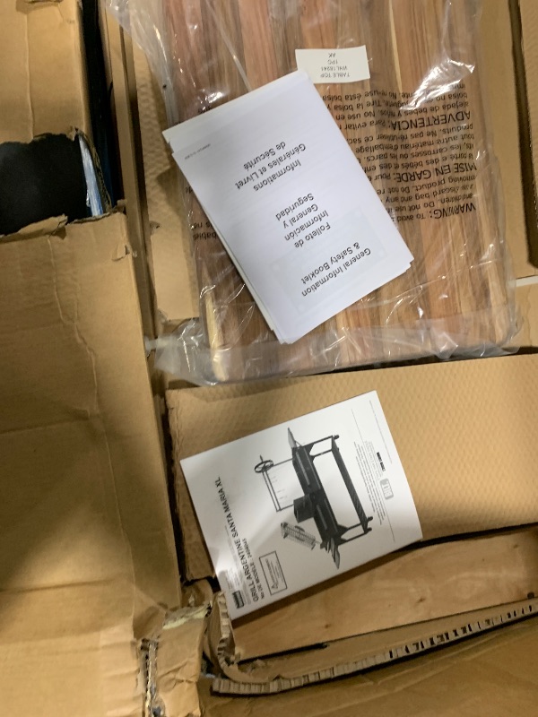 Photo 1 of ***VERY LARGE, VERY HEAVY ITEM*** ***PICK UP WITH TRUCK*** Backyard Discovery Argentine Santa Maria XL Wood Fire & Charcoal Steel BBQ Grill with Asado Clamp, Adjustable Grill Grates, Brasero, Fire Bricks, S-Hooks, Acacia Wood Table for Outdoor Gaucho Gril