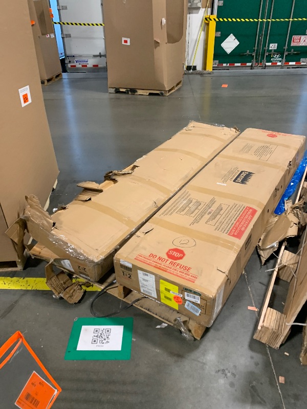 Photo 1 of ***MULTIPLE BOXES*** ***PICK UP WITH TRUCK*** ***DAMAGED PACKAGING*** Backyard Discovery Mount Mckinley Cedar Wood Swing Set with Wave Slide, Play Deck, Double Rock Wall, Rope Ladder, Web Swing, Belt Swings, Toy Telescope, Steering Wheel, Sandbox Area, Ou