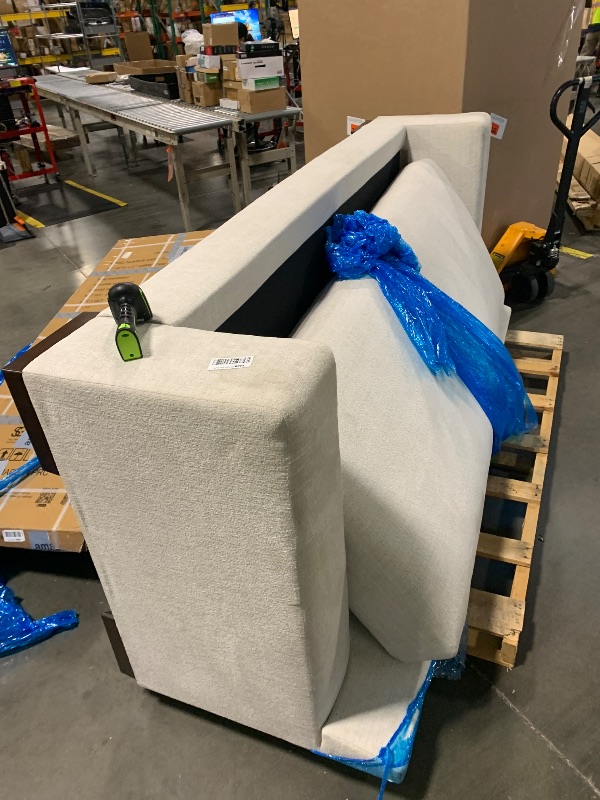 Photo 1 of ***ITEM IS DIRTY*** ***PICK UP WITH TRUCK*** Signature Design by Ashley Maggie Contemporary Upholstered Sofa with Accent Pillows, Off-White