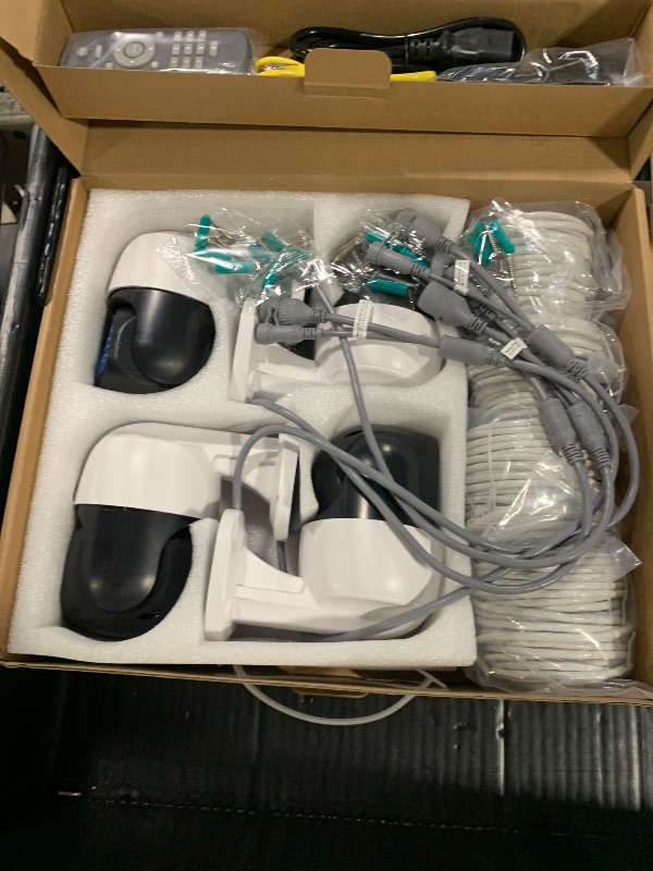 Photo 1 of (2026 New) 4K PTZ Wired Outdoor Security Camera System, 8CH DVR w/ 2TB HDD, 4 Cameras, Remote Control, No Monthly Fee App, AI Human Detection, Audio Mic, IR Night Vision, Indoor Surveillance System