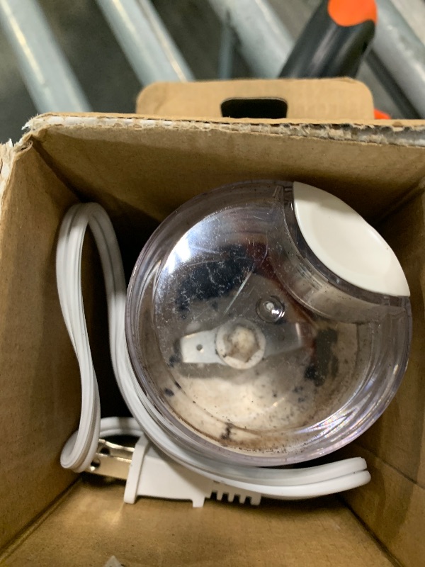 Photo 1 of ***DIRTY**** Proctor Silex Electric Coffee Grinder for Beans, Spices and More, Stainless Steel Blades, 12 Cups, White
