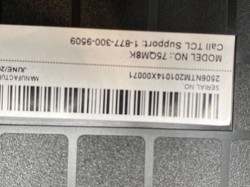 Photo 1 of ****CHECKED 7/10 - AS IS/NO RETURNS - SALE FINAL - FOR PARTS ONLY****TCL 75 Inch Class QM8K Series | Mini LED QLED 4K HDR | 75QM8K, 2025 Model | 120HZ-144HZ Anti Reflective Wide Angle Screen Smart Google TV Dolby Atmos | Voice Remote Alexa Gaming Streami