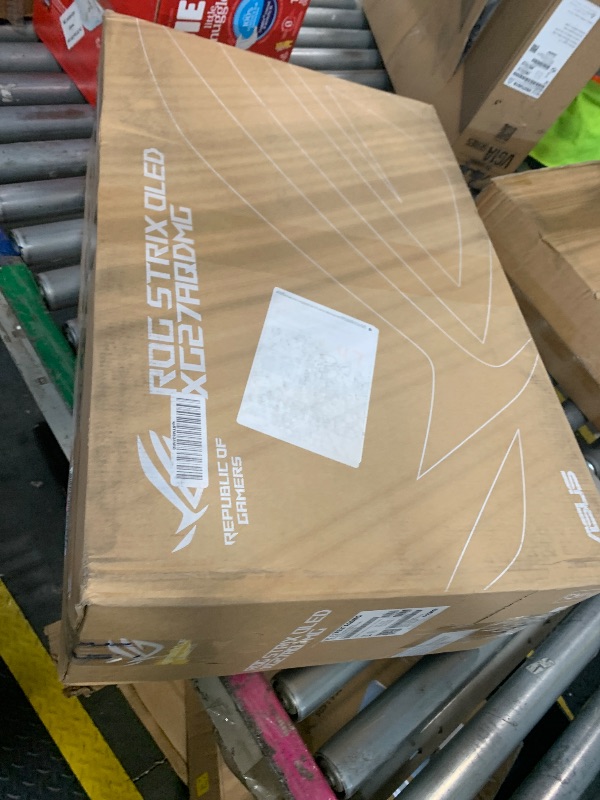 Photo 1 of ***CRACKED SCREEN *** ASUS ROG Strix 27” 1440P OLED Gaming Monitor (XG27AQDMG) - QHD, Glossy OLED, 240Hz, 0.03ms, Custom Heatsink, Anti-flicker,Uniform Brightness, G-SYNC Compatible, 99% DCI-P3, DisplayWidget, 3yr warranty