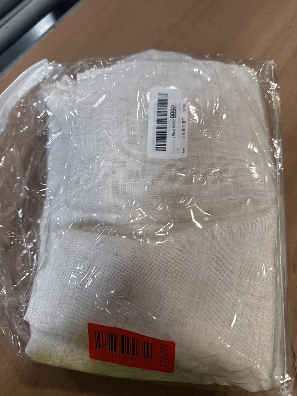 Photo 1 of !!!USED!!!Cream Linen Back Tab Curtains 84 Inch Length for Living Room 2 Panel Set Neutral Modern Farmhouse Window Privacy Semi Sheer Linen Drapes Rustic Pinch Pleated Look Curtain Natural Ivory Colored