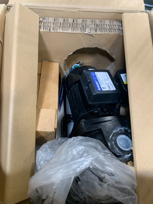 Photo 1 of ** UNCLEAN **Acquaer Shallow/Deep Well Jet Pump, Cast Iron Convertible Pump with Ejector Kit, Well Depth Up to 25ft or 90ft, 115V/230V Dual Voltage, Automatic Pressure Switch