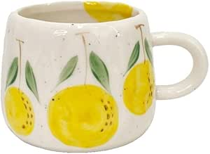 Photo 1 of ** SIMILAR IMAGE**UPSYTIO Coffee Mug Summer Cute Ceramic Cup with Handpainted Fruit Pattern, Lemon Tea Cup Gift for Coffee Lover, Birthday Gift for Latte Milk