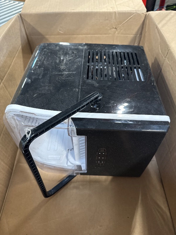 Photo 1 of ** UNCLEAN**Smug Ice Makers Countertop with Handle, Portable Ice Machine, 9 Bullet Cubes in 6 Mins, 26lbs in 24Hrs, Auto-Cleaning, with Basket and Scoop, for Home, Kitchen, RV, Camping, Elegant Black with Handle