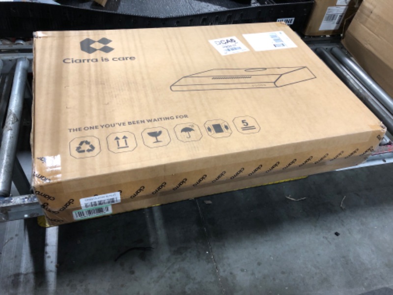 Photo 1 of ***SIMILAR ITEM***
CIARRA Ductless Range Hood 30 inch Under Cabinet Hood Vent with 3 Speed Exhaust Fan Push Button Ducted and Ductless Convertible