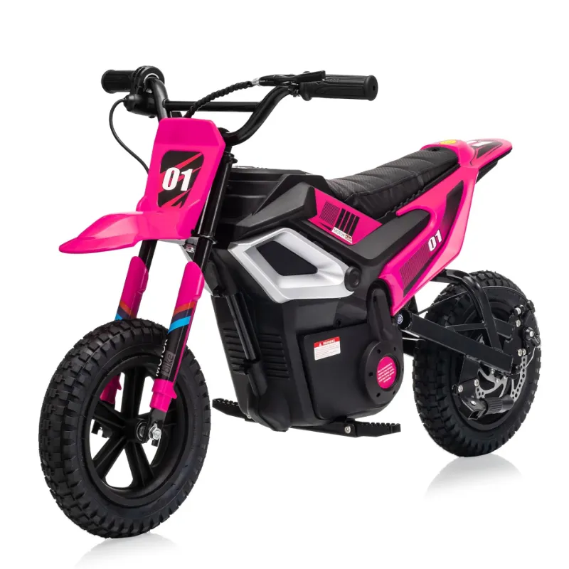 Photo 1 of ***UPDATED 7/18 missing hardware *** Garvee 24V Electric Kids Dirt Bike 350W Motor Rear Suspension Leather Seat Bluetooth Music Black Blue Green Red Rose Ages 10+ Outdoor Fun