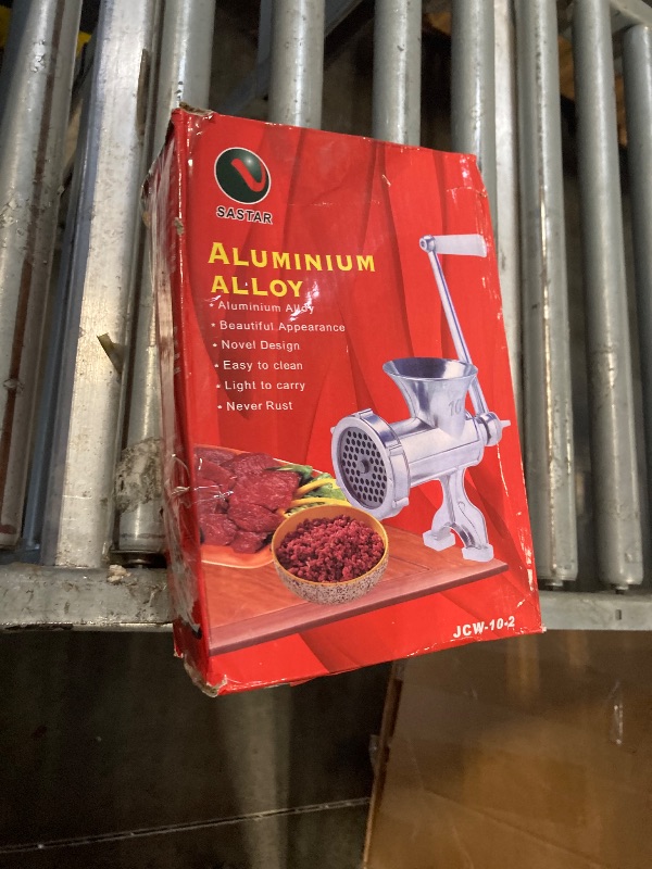 Photo 1 of *** MISSING PLATE CUTTER *** Meat Grinder Manual Mincer for Home Use - Sausage Maker Table Mount Pork Mincer Sausage Stuffer Funnel Make Homemade Burger Patties Hand