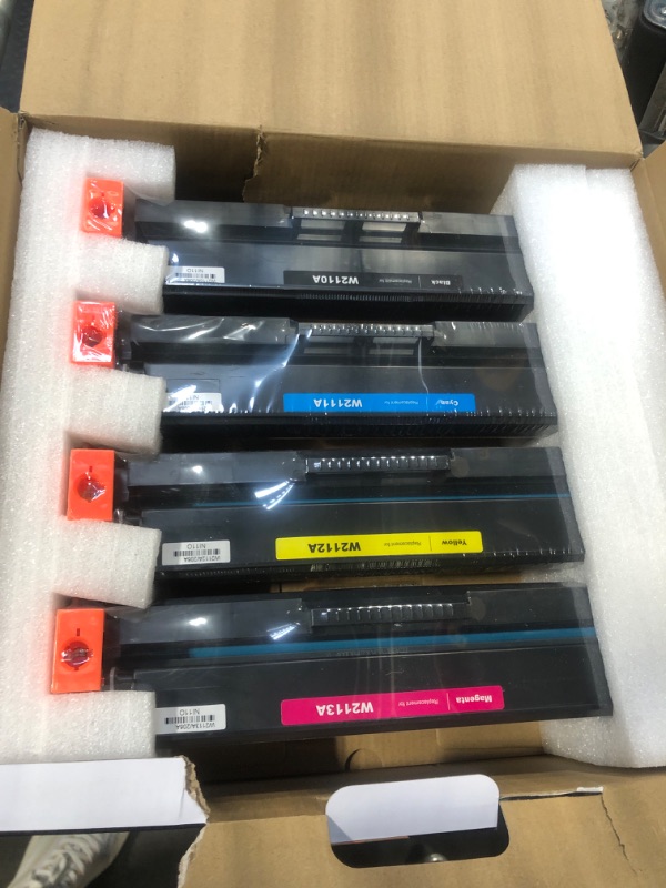Photo 1 of ** NEW** 206A Toner Cartridges 4 Pack (with Chip) Compatible Replacement for HP 206A 206X for Color LaserJet Pro MFP M283fdw M283cdw M283fdn M282nw Pro M255dw M255nw M283 M255 Printer W2110A W2110X High Yield