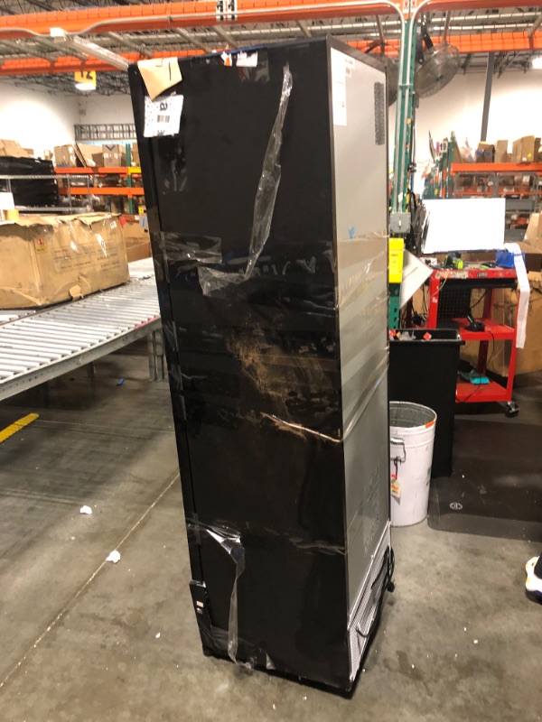 Photo 1 of ** DAMAGE CHECK PHOTO** NO RETURNS FINAL SALE** KoolMore 23 in. One Glass Door Commercial Display Merchandiser Refrigerator Cooler in Black, ETL Listed, 10 cu. ft. (KM-MDR-1GD-10C)