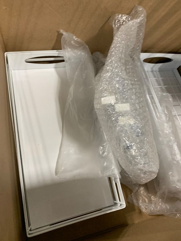 View 5 of ***UPDATED 7/5 AS IS/ NO RETURNS - SALE FINAL - FOR PARTS ONLY***Fabutier Under Sink Organizer, 2 Pack Cabinet Organizer for Kitchen, Height Adjustable Pull Out Heavy Duty 2 Tier Metal Under Sink Storage for Bathroom Pantry (White, 2 Pack)