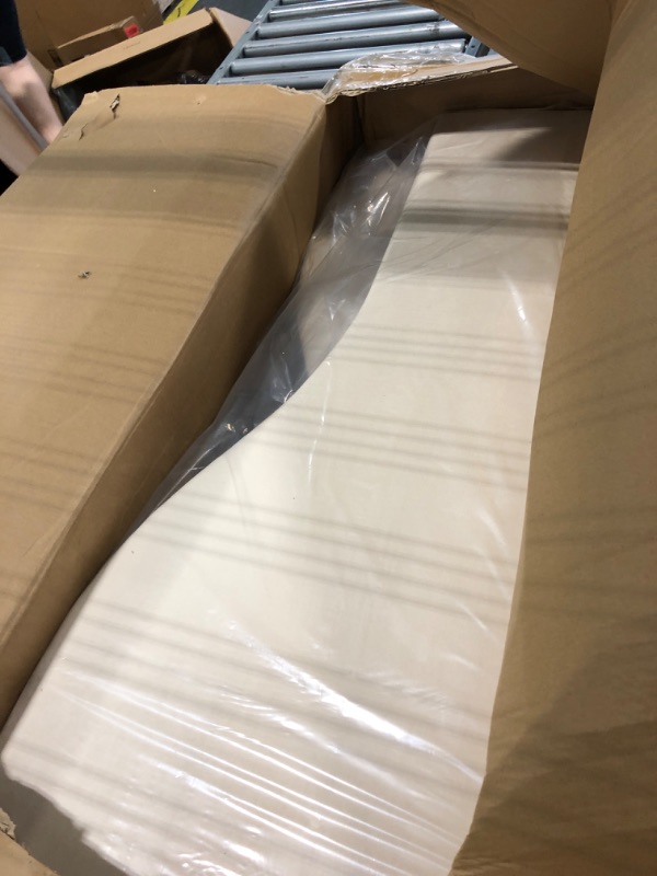 Photo 1 of ***** PARTIAL SET ONLY BOX 1 OF 2 ******Merax Twin Size Upholstered Velvet Daybed with Pop Up Trundle, Multi-Functional Sofa Bed with Backrest and Two Armrest for Kids Room, Guest Room, Living Room,Beige