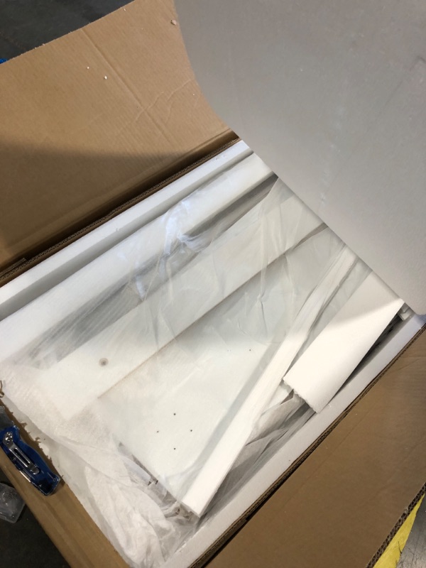 Photo 1 of **** PARTIAL SET ONLY BOX 1 OF 2 **** **** SIMILAR NOT EXACT ***Murphy Bed Queen - Solid Wood Cabinet Bed with Storage Drawers &Space Saving Wallbed Hideaway Murphy Beds for Guest Room, Home Office, No Mattress Included, White