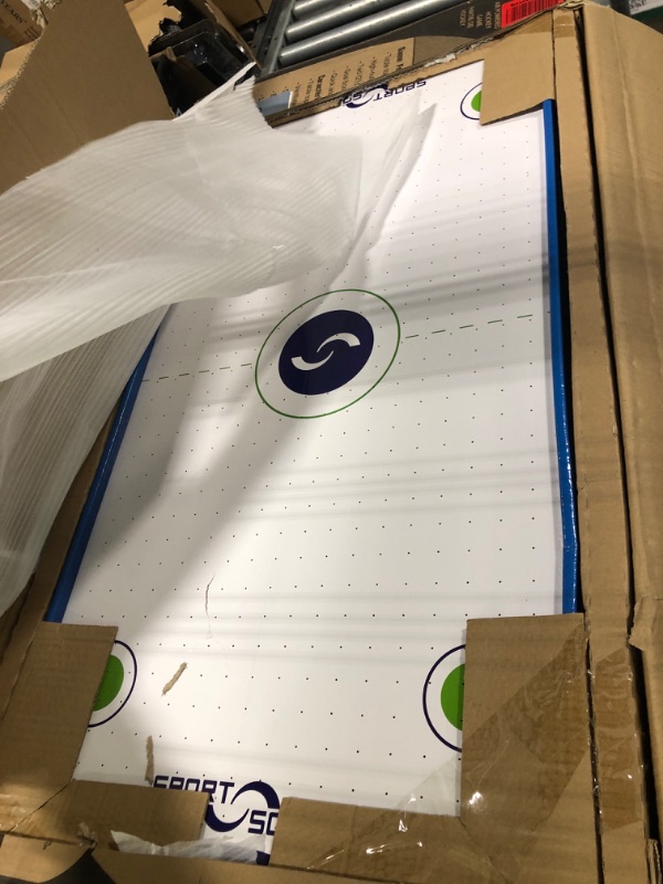 Photo 1 of ** MINOR DAMAGE*** Sport Squad HX40 40 inch Table Top Air Hockey Table for Kids and Adults - Electric Motor Fan - Includes 2 Pushers and 2 Air Hockey Pucks - Great for Playing on The Floor, Tabletop, or Dorm Room