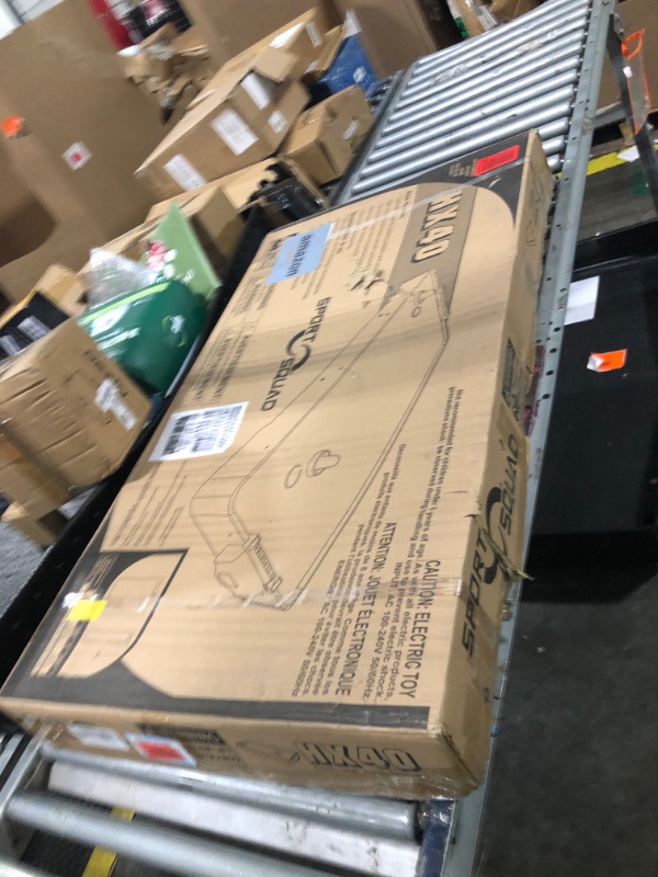 Photo 1 of ** MINOR DAMAGE*** Sport Squad HX40 40 inch Table Top Air Hockey Table for Kids and Adults - Electric Motor Fan - Includes 2 Pushers and 2 Air Hockey Pucks - Great for Playing on The Floor, Tabletop, or Dorm Room