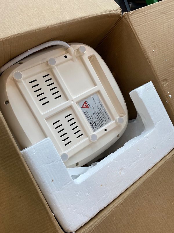 Photo 1 of [DAMAGED ON BOTTOM] VEVOR Upright Automatic Ice Cream Maker with Built-in Compressor, 1 Quart No Pre-freezing Gelato Maker & Frozen Yogurt Machine, 4 Modes Electric Sorbet-Maker, Compressor Ice Cream Machine for Home