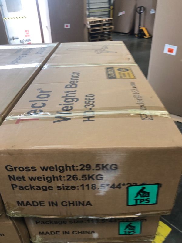 Photo 1 of ***FACTORY SEALED*** Teclor Commercial Adjustable Weight Bench with 1400LB Capacity for Home Gym, Flat/Incline/Decline Bench - Bench Press 2.2" Thick Pad,Black
