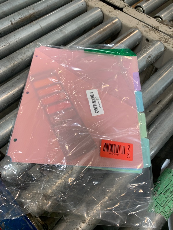 Photo 1 of ?5 Tabs Dividers with Pockets for 3 Ring Binder, 5 Count Binder Dividers for US Letter Size, Tabbed Dividers for School, Office, and Home Organization, 5 Pastel Colors (1)?