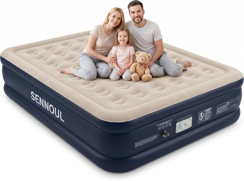 Photo 1 of ***SIMILAR***

***NOT SIZE***

SENNOUL Air Mattress Queen with Built in Pump, Inflatable Mattress Blow Up Mattress 18 Raised Comfort,Upgraded Surface Portable Bed, Air Bed for Home, Guest, Camping, Colchone Inflable, 650 lbs