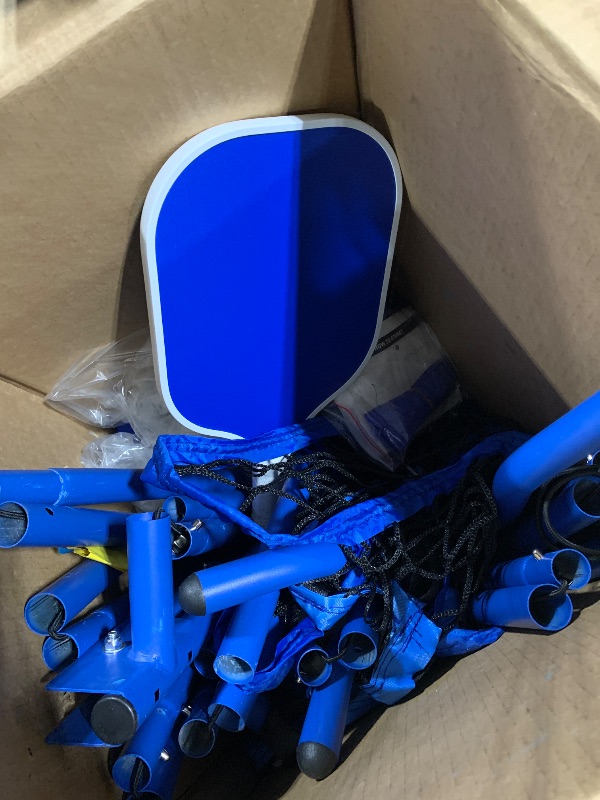 Photo 1 of ***UPDATED 6/28 AS IS/ NO RETURNS - SALE FINAL - FOR PARTS ONLY***Pickleball Practice Rebounder Net with Pro Paddles Set for Dink Volley Solo Training Equipment, Mini Pickleball Net 2in1 Trainer