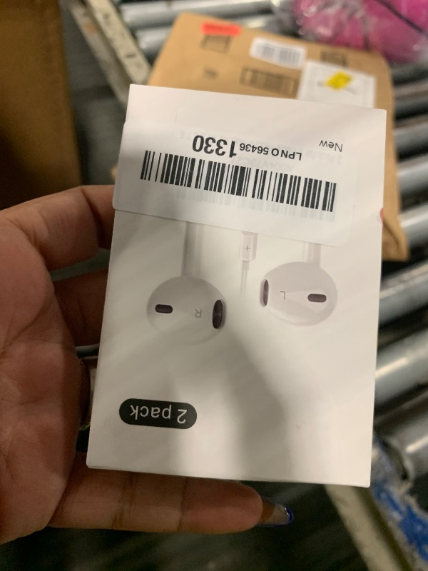 Photo 1 of [Apple MFi Certified] 2 Pack Lightning Headphones, True Plug and Play Wired Earbuds for iPhone with Microphone & Volume Control, in-Ear Earphones Compatible with iPhone 14 13 12 11 Pro Max XS XR 8 7