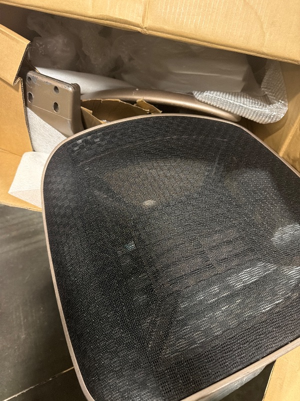 Photo 1 of [See Clerk Notes] Flash Furniture Waylon Mid-Back Swivel Office Chair with Adjustable Foot Ring and Seat Height, Ergonomic Mesh Chair with Armrests, Black/Gold