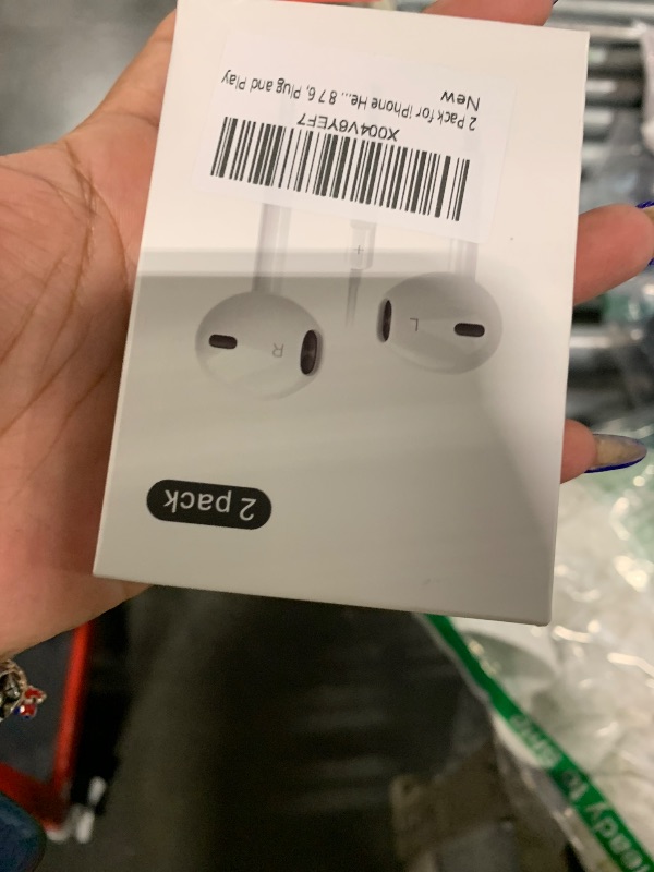 Photo 1 of [Apple MFi Certified] 2 Pack Lightning Headphones, True Plug and Play Wired Earbuds for iPhone with Microphone & Volume Control, in-Ear Earphones Compatible with iPhone 14 13 12 11 Pro Max XS XR 8 7