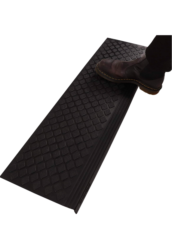 View 1 of FINEHOUS Rubber Stair Treads Non-Slip Outdoor 35”x10” (5-Pack) – Anti-Slip Step Mat with Nosing