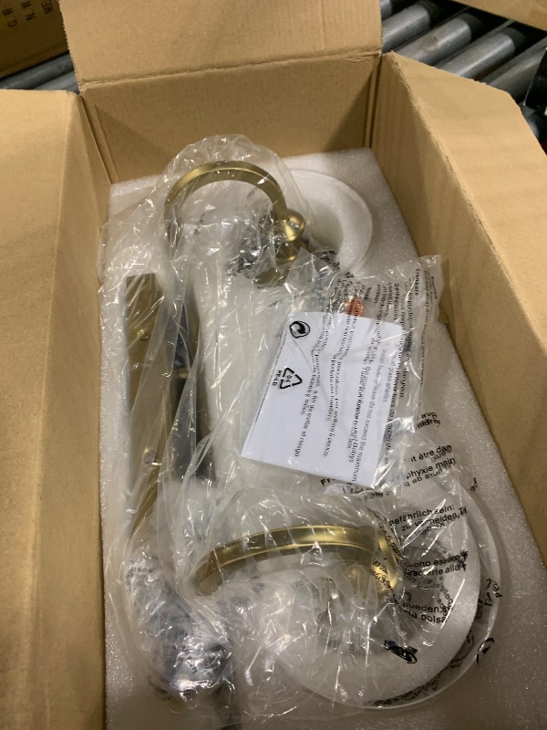 Photo 1 of **** one shade broken *** Hanaloa Vintage Bathroom Vanity Light Fixtures, Aged Brass 2 Lights Wall Sconce Lighting with Opal Glass Shade, Porch Wall Mount Light Fixture for Bathroom, Mirror Cabinets Hallway Stairs