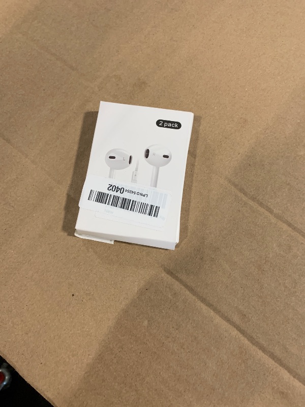 Photo 1 of [Apple MFi Certified] 2 Pack Lightning Headphones, True Plug and Play Wired Earbuds for iPhone with Microphone & Volume Control, in-Ear Earphones Compatible with iPhone 14 13 12 11 Pro Max XS XR 8 7