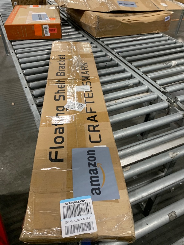 Photo 1 of 1 Pack Large Shelf Brackets Long Floating Shelf Bracket Invisible Floating Shelf Hardware Heavy Duty Floating Mantel Brackets(43"X4"X1.5" with Tools)