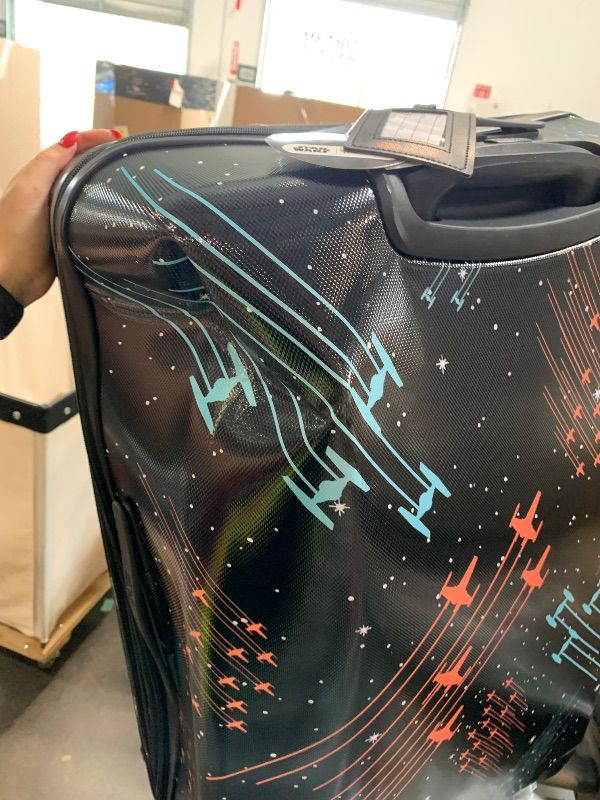Photo 1 of ***DAMAGE SEE PICTURES**** American Tourister Star Wars Hardside Spinner Wheel Luggage, Galaxy, Checked-Large 28-Inch