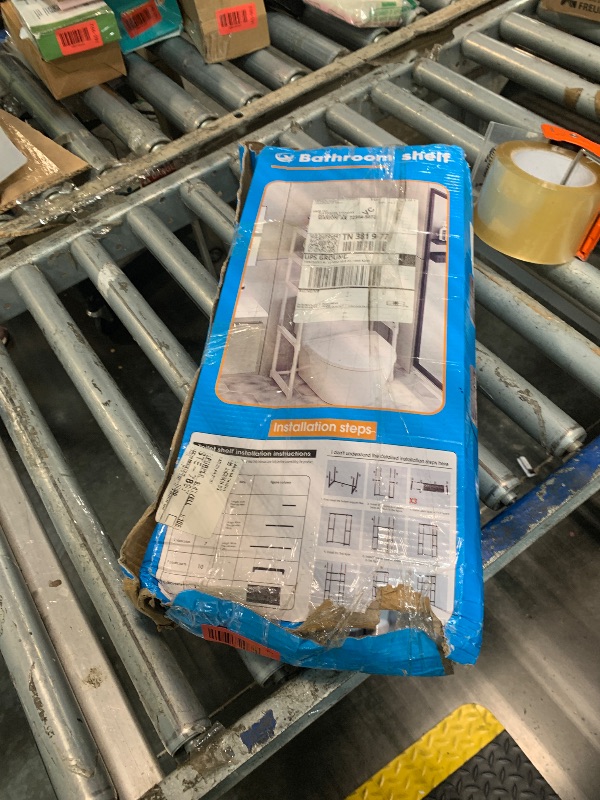 Photo 1 of ****VERY USED*** MilleLoom 3-Tier Over the Toilet Storage, Metal Bathroom Shelve, Over Toilet Bathroom Organizer, Space Saver Bathrooms Shelve for Restroom Laundry Balcony, White