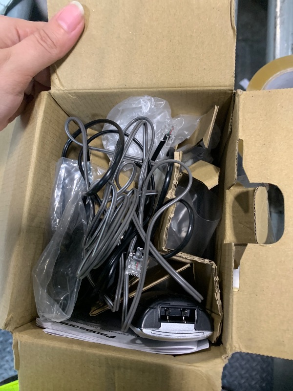 Photo 1 of ****USED*** Panasonic Cordless Phone with Answering Machine, Advanced Call Block, Bilingual Caller ID and High-Contrast Display, Expandable System with 2 Handset Cordless Telephones - KX-TGD832M (Metallic Black)