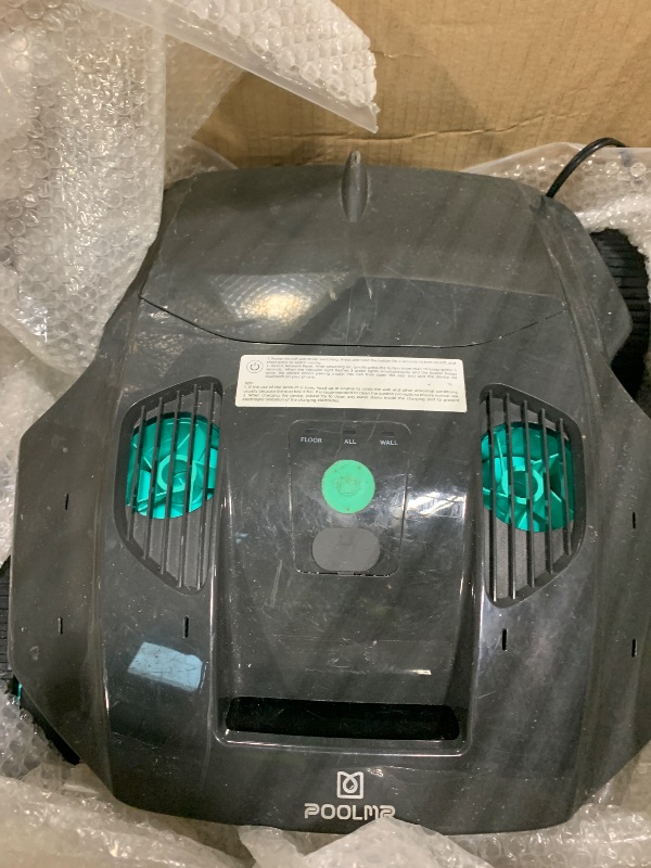 Photo 1 of ** very used*** PoolMr Cordless Robotic Pool Cleaner-Pool Vacuum for In ground Pools with Wall Climbing-120 Mins Running Time, Smart Navigation, 20Gal/Mins Poweful Suction, for Most Pools up to 1,500 Sq.ft, Cyan