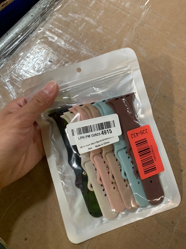 Photo 1 of ***STOCK PHOTO FOR REFERENCE ONLY***6 Pack Silicone Sport Bands Compatible with Apple Watch Bands for Women Men