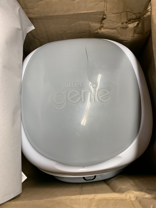 Photo 1 of *MINOR DAMAGE TO LID* Bundle of Litter Genie Easy Roll Pail & Refill | Cat Litter Box Waste Disposal System for Odor Control with 2 Long Lasting Refills (24 Bags Each)