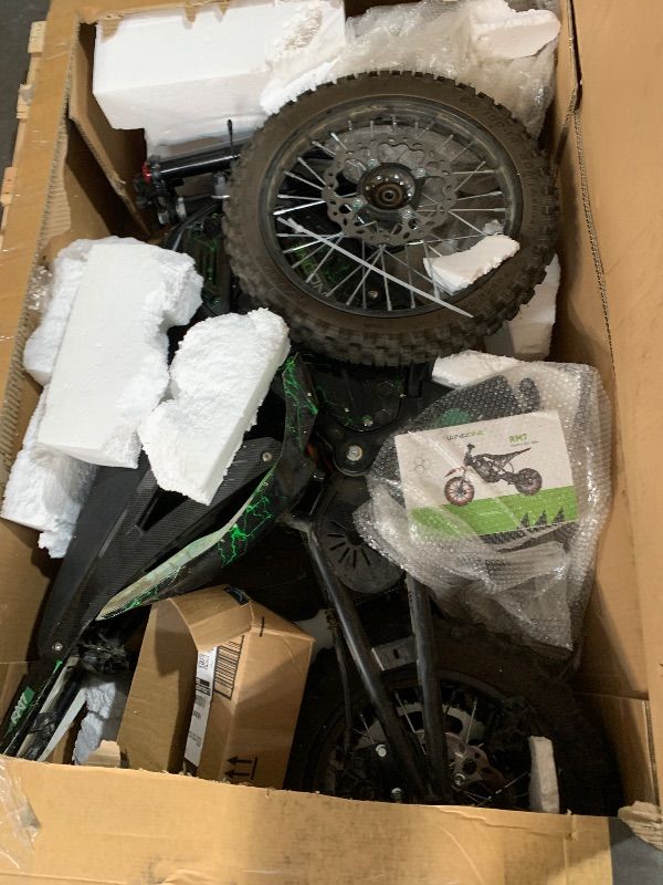 Photo 1 of ***PARTIAL SET - PRICE ADJUSTED******MISSING PARTS******DAMAGED - SEE NOTES/PICTURES***Windone RM7 Electric Dirt Bike - 2200W, 37MPH, 45-Mile Range, Green