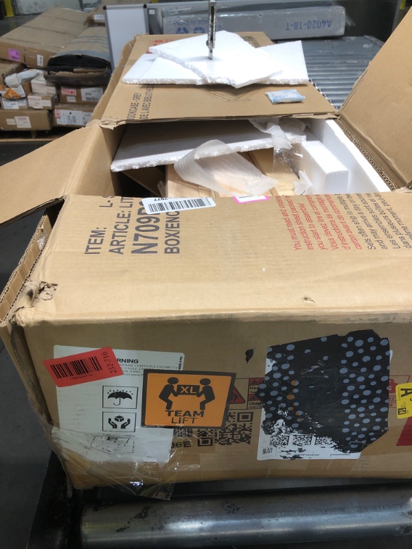 View 3 of ***MISSING PARTS***Merax L-Shaped Twin Bed Frame with Trundle and Storage - Grey