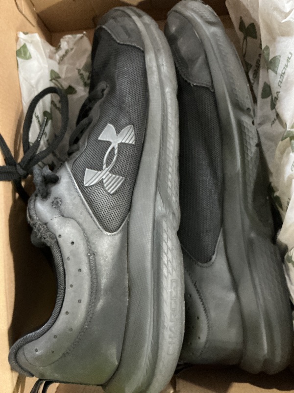 Photo 1 of ** damage** see pictures**Under Armour Men's Charged Assert 10 Running Shoes - Black, Size 14