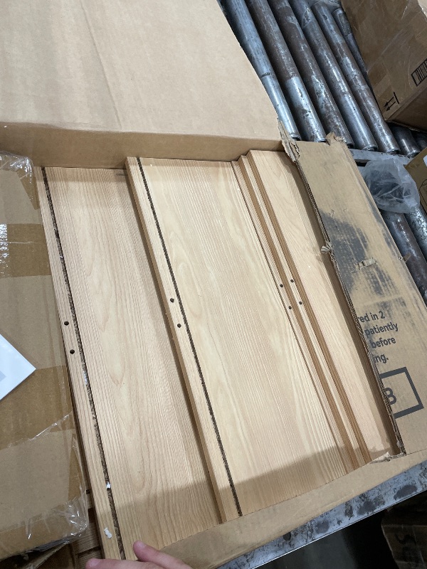 Photo 1 of ****PARTIAL SET, MISSING BOX 2/2 **** Decofy Fluted 9 Drawer Dresser, Natural Oak, 63'' Wide