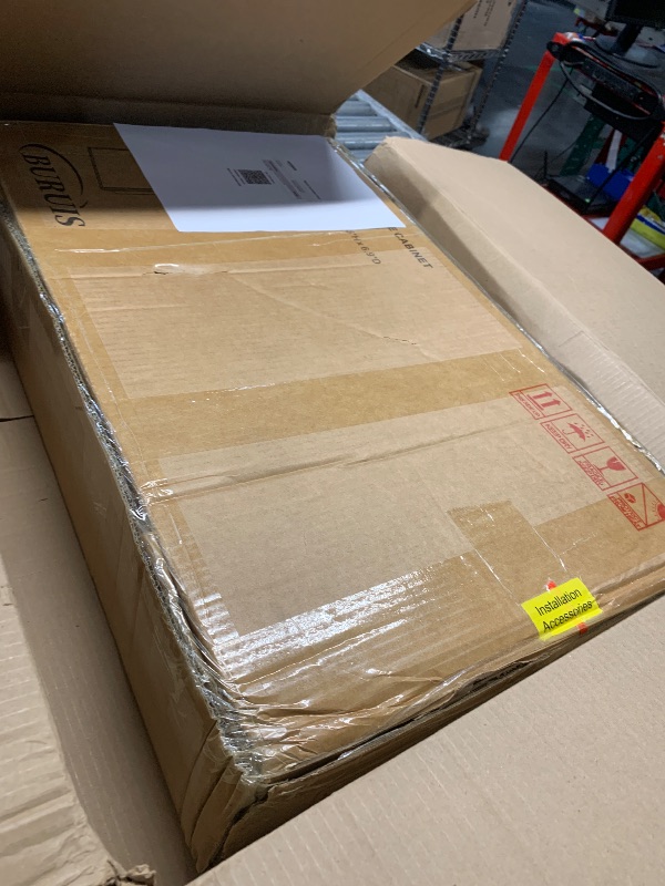 View 3 of ***FACTORY SEALED - OPENED FOR INSPECTION***Buruis Framed Medicine Cabinet Mirror 14" x 24" White